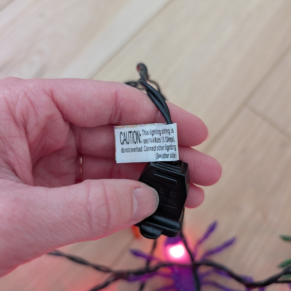 Colorful Spider String Lights for Halloween Decor, 6 Ft - Picture 9 of 11